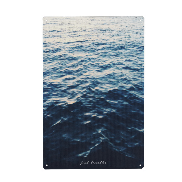 Holzbild "Just Breathe" artboxONE - Typografie,Natur,Liebe