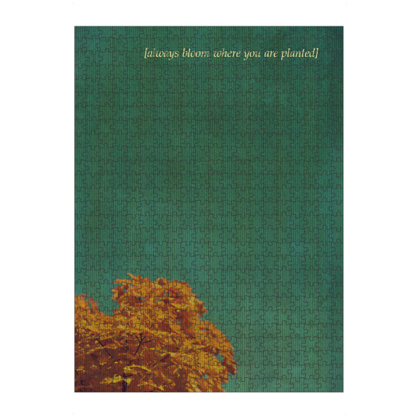 Puzzle Ravensburger "Blooming" artboxONE - Typografie,Natur,Floral,Liebe - Baum,Natur,Weinlese,Retro,Leinwand,Spruch,Weisheit,Leben,Motto,Himmel