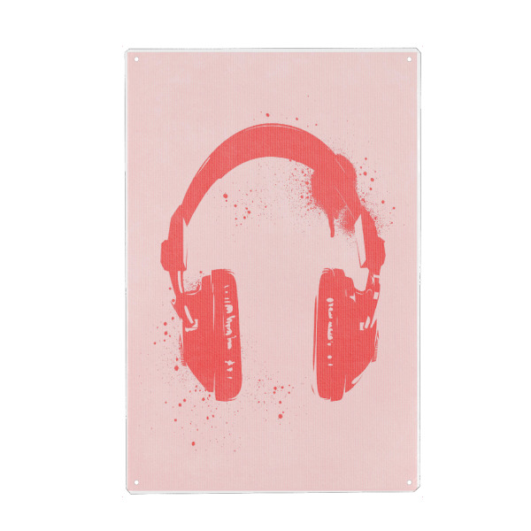 Holzbild "Musictastic" artboxONE - Abstrakt,Musik,Festivals - Musik,Kopfhörer,Graffiti,Popart,Modern