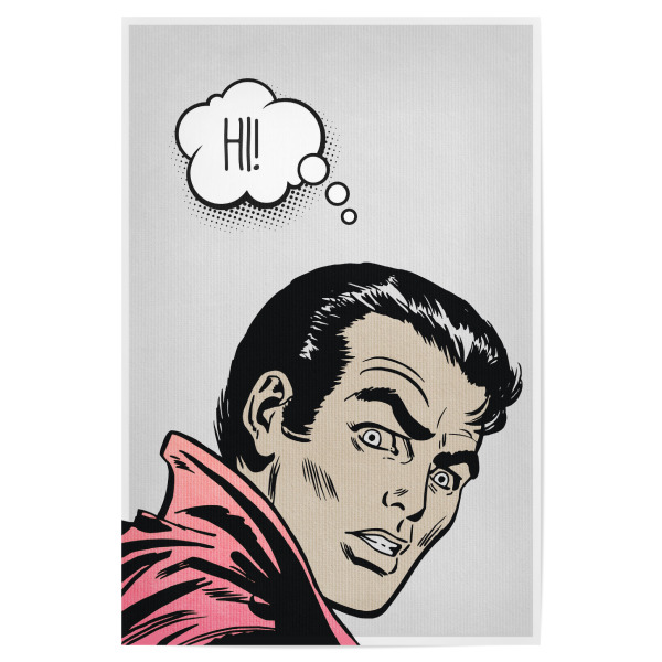 Poster 30x20 cm "Hi, My Love" artboxONE - Typografie,Film,Comic,Abstrakt,Menschen,Liebe