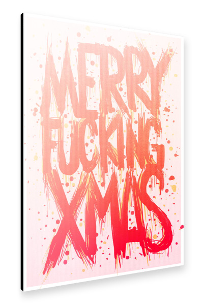 Alu-Dibond "Fucking Christmas" 30x20 cm artboxONE