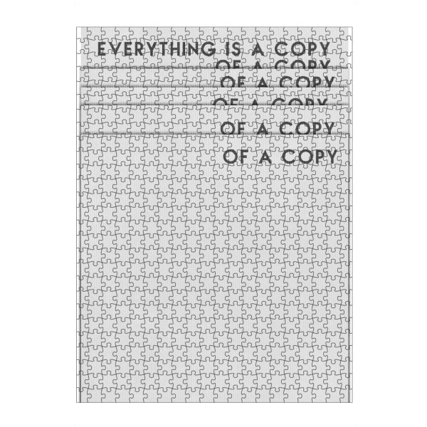 artboxONE Puzzle "Everything Is A Copy" artboxONE - Typografie,Abstrakt,Geometrie - Spruch,Humor,Weisheit,Leben,Kopie,Design - Bild spruch
