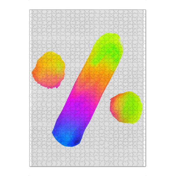 Puzzle Ravensburger "Aquarell No.7" artboxONE - Für Kinder,Abstrakt,Geometrie - Neon,Aquarell,Wasserfarbe,Bunt,Farbenfroh - Bild neon