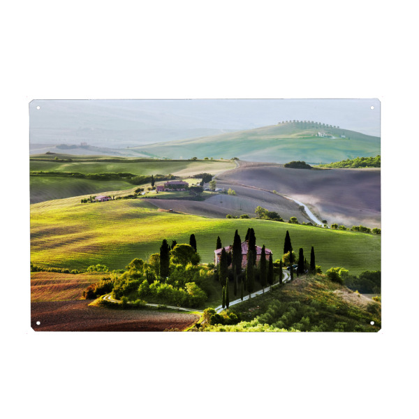 Holzbild "Tuscany landscape at sunrise" artboxONE - Reise