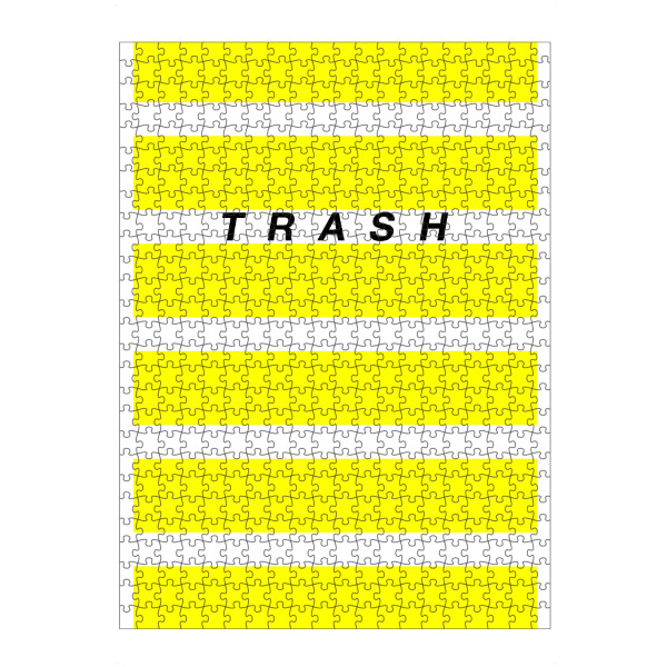 Puzzle Ravensburger "Trash 2" artboxONE - Typografie,Abstrakt - Typografie,Spruch,Neon,Gelb,Abstrakt,Spaß,Lustig,Abstrakt - Bild Typografie