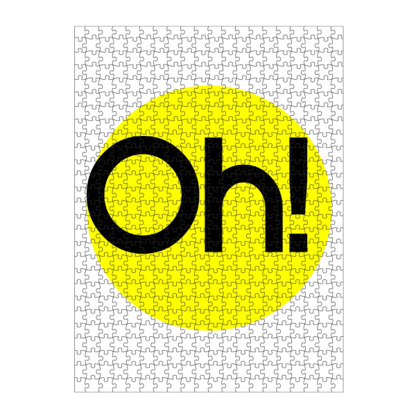 artboxONE Puzzle "Oh Oh Oh!" artboxONE - Typografie,Abstrakt - Typografie,Spruch,Neon,Gelb,Abstrakt,Humor,Lustig - Bild typografie