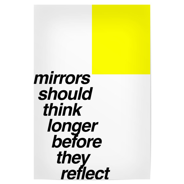 Poster 30x20 cm "Mirrors Should Think Longer" artboxONE - Typografie,Abstrakt