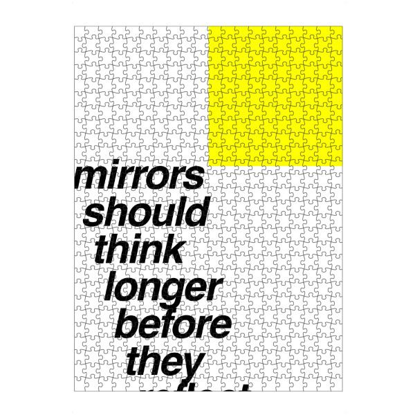 Puzzle Ravensburger "Mirrors Should Think Longer" artboxONE - Typografie,Abstrakt