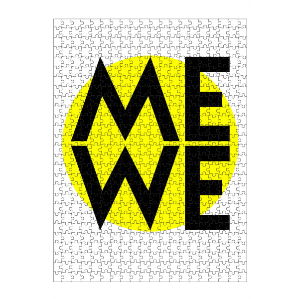 Puzzle Ravensburger "Me Is Always We" artboxONE - Typografie,Abstrakt - Typografie,Spruch,Neon,Gelb,Abstrakt,Spaß,Lustig,Liebe,Kreis