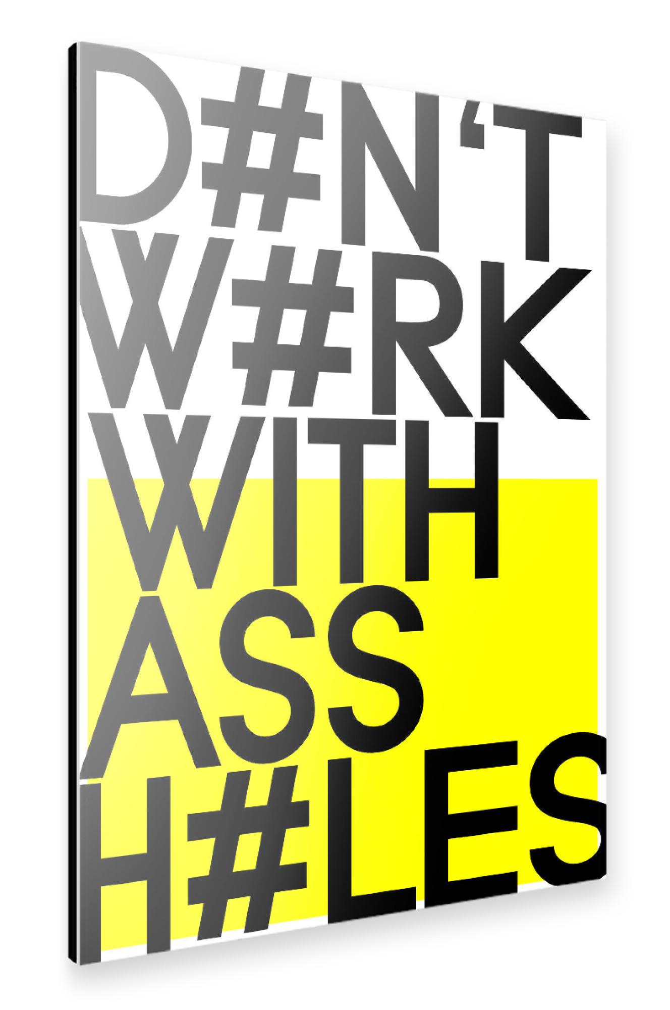 Alu-Dibond "Assholes" 30x20 cm artboxONE