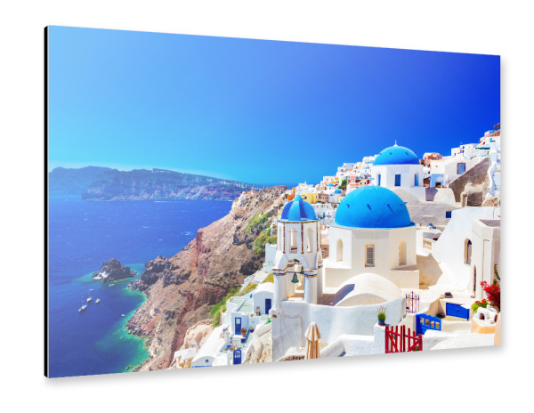 Alu-Dibond "Oia town on Santorini island, Greece" 30x20 cm artboxONE