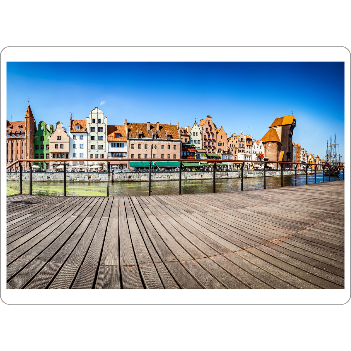 Tischset "Panorama of Gdansk old town and Motlawa river in Poland" artboxONE - Städte