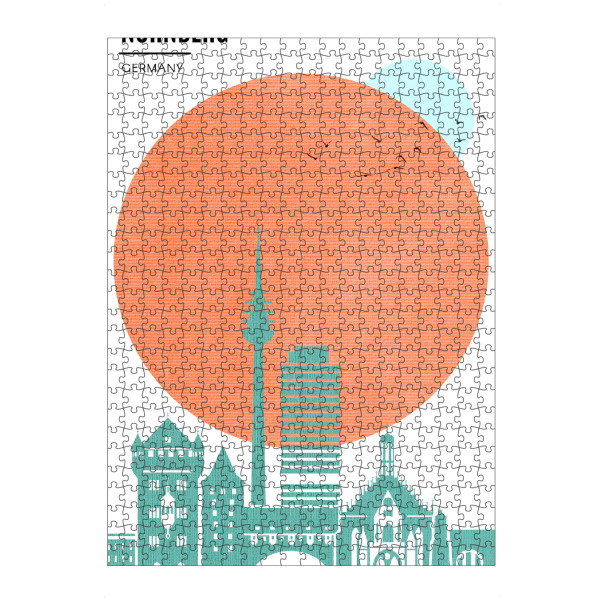 Puzzle Ravensburger "Nürnberg Sunrise" artboxONE - Städte - Sonnenaufgang,Stadt,Sonne,Silhouette,Nürnberg - Bild sonnenaufgang