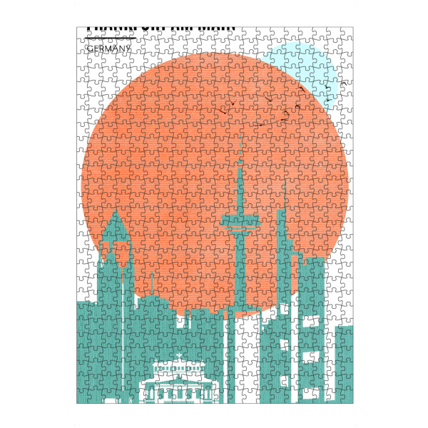 artboxONE Puzzle "Frankfurt Sunrise" artboxONE - Städte,Städte / Frankfurt - Sonnenaufgang,Stadt,Sonne,Silhouette,Frankfurt - Bild sonnenaufgang
