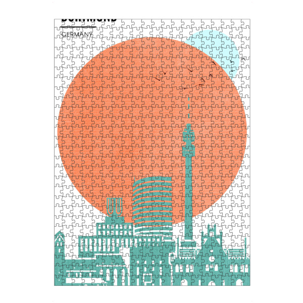 Puzzle Ravensburger "Dortmund Sunrise" artboxONE - Städte - Sonnenaufgang,Stadt,Sonne,Silhouette,Dortmund - Bild sonnenaufgang