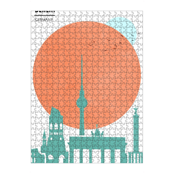 artboxONE Puzzle "Berlin Sunrise" artboxONE - Städte,Städte / Berlin - Sonnenaufgang,Stadt,Sonne,Silhouette,Berlin - Bild sonnenaufgang
