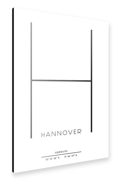 Alu-Dibond "Abstract Hannover" 30x20 cm artboxONE