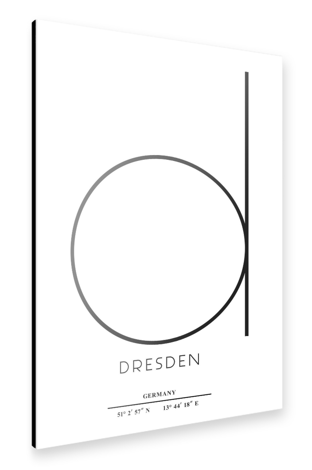 Alu-Dibond "Abstract Dresden" 75x50 cm artboxONE