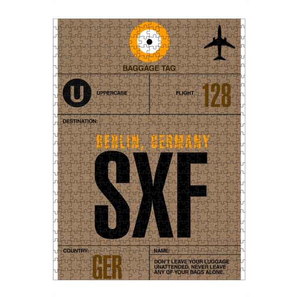 artboxONE Puzzle "Airport Schönefeld" artboxONE - Städte,Städte / Berlin,Typografie,Reise - Flughafen,Retro,Stadt,Stadt,Flughafen,Schönefeld,Berlin
