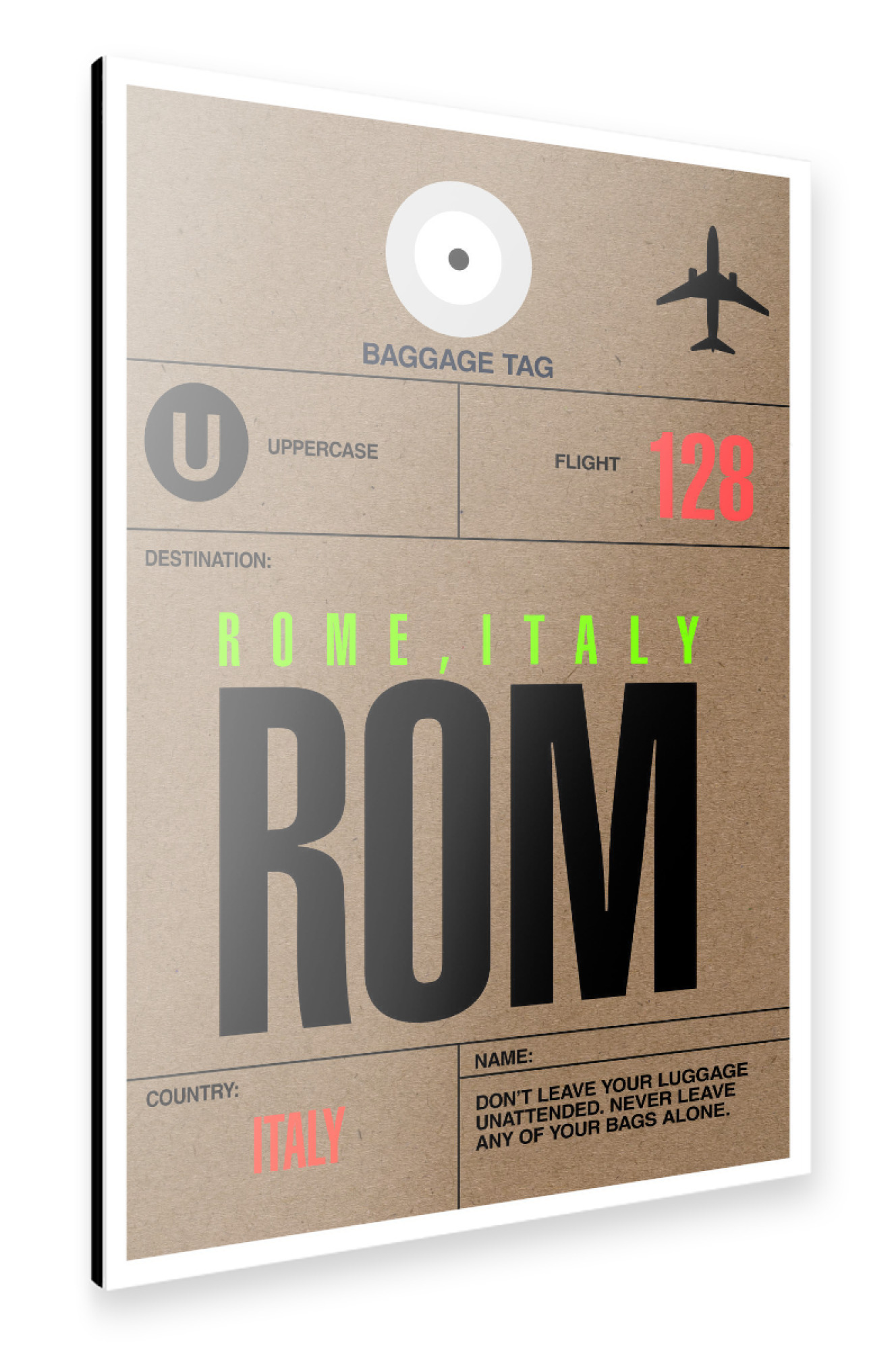 Alu-Dibond "Airport Rom" 75x50 cm artboxONE