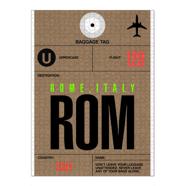 Puzzle Ravensburger "Airport Rom" artboxONE - Städte,Typografie,Reise,Städte / Rom - Airport,Retro,Stadt,City,Flughafen,Rom - Bild airport