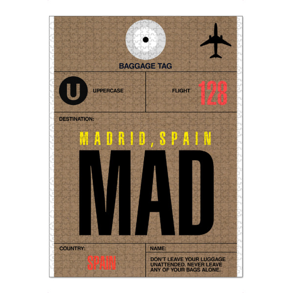 Puzzle Ravensburger "Airport Madrid" artboxONE - Städte,Typografie,Reise - Airport,Retro,Stadt,City,Flughafen,Madrid - Bild airport