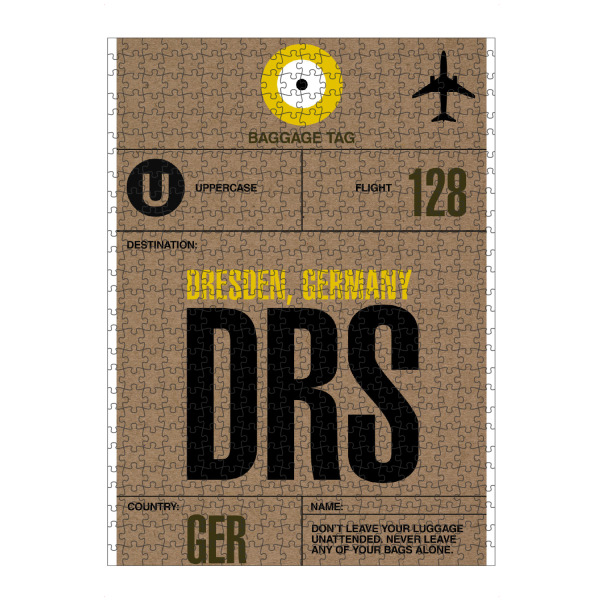 artboxONE Puzzle "Airport Dresden" artboxONE - Städte,Typografie,Reise - Airport,Retro,Stadt,City,Flughafen,Dresden - Bild airport