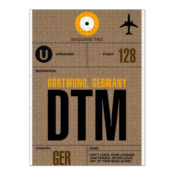 Puzzle Ravensburger "Airport Dortmund" artboxONE - Städte,Typografie,Reise - Airport,Retro,Stadt,City,Flughafen,Dortmund - Bild airport