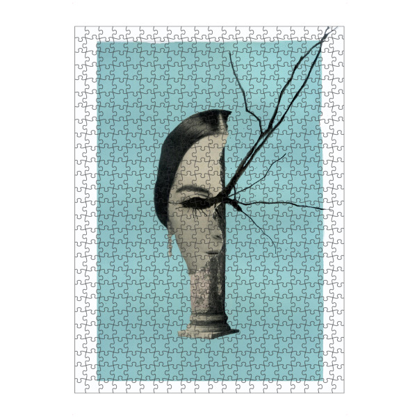 Puzzle Ravensburger "Medusa (Theme I)" artboxONE - Abstrakt,Menschen,Schwarzweiß,Architektur - Face,Woman,Ink,Paint,Dark,Eyes - Bild face