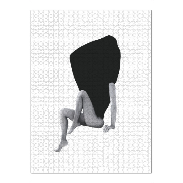 Puzzle Ravensburger "Anonymity Exhibition" artboxONE - Schwarzweiß,Fashion - Frau,Minimal,Kontrast,Fotografie,Formen - Bild Frau