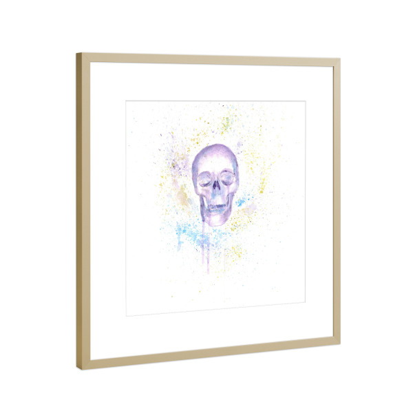 Poster mit Rahmen Gold "Children of dying stars" artboxONE - Natur,Menschen - Schädel,Tod,Sterne,Leben,Unbeständigkeit,Sterblichkeit,Mort