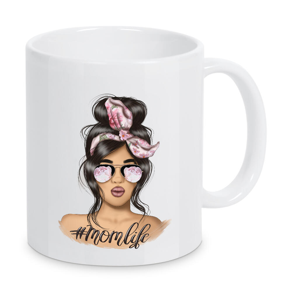 Tasse "Momlife-Illustration" artboxONE - Floral,Menschen,Fashion,Buchstaben,Für Mama