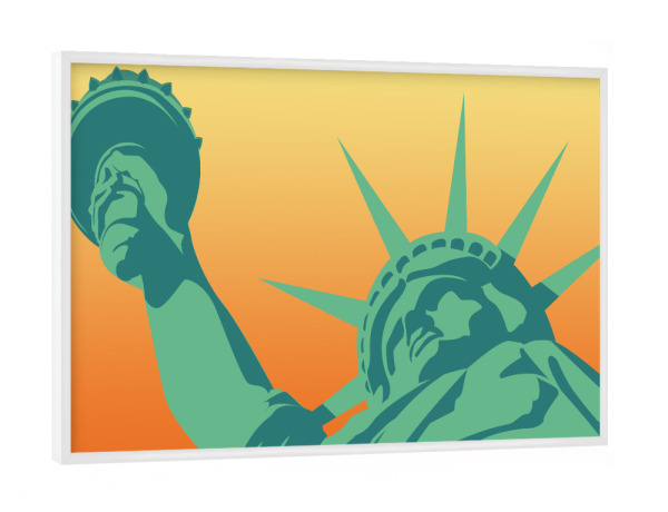 Poster mit weißem Rahmen "Statue of Liberty" artboxONE - Städte,Städte / New York,Reise,Architektur