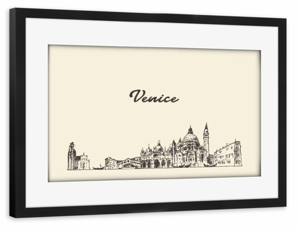 Poster mit Rahmen schwarz "Venice" artboxONE - Städte,Reise,Architektur,Städte / Venedig