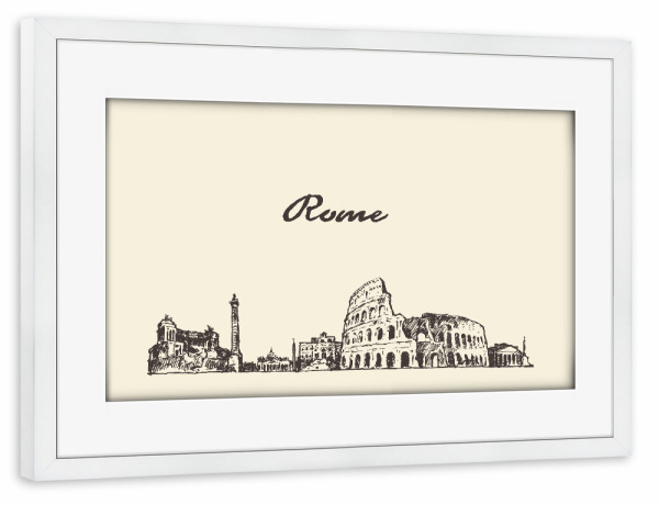 Poster mit Rahmen weiß "Rome" artboxONE - Städte,Reise,Architektur,Städte / Rom