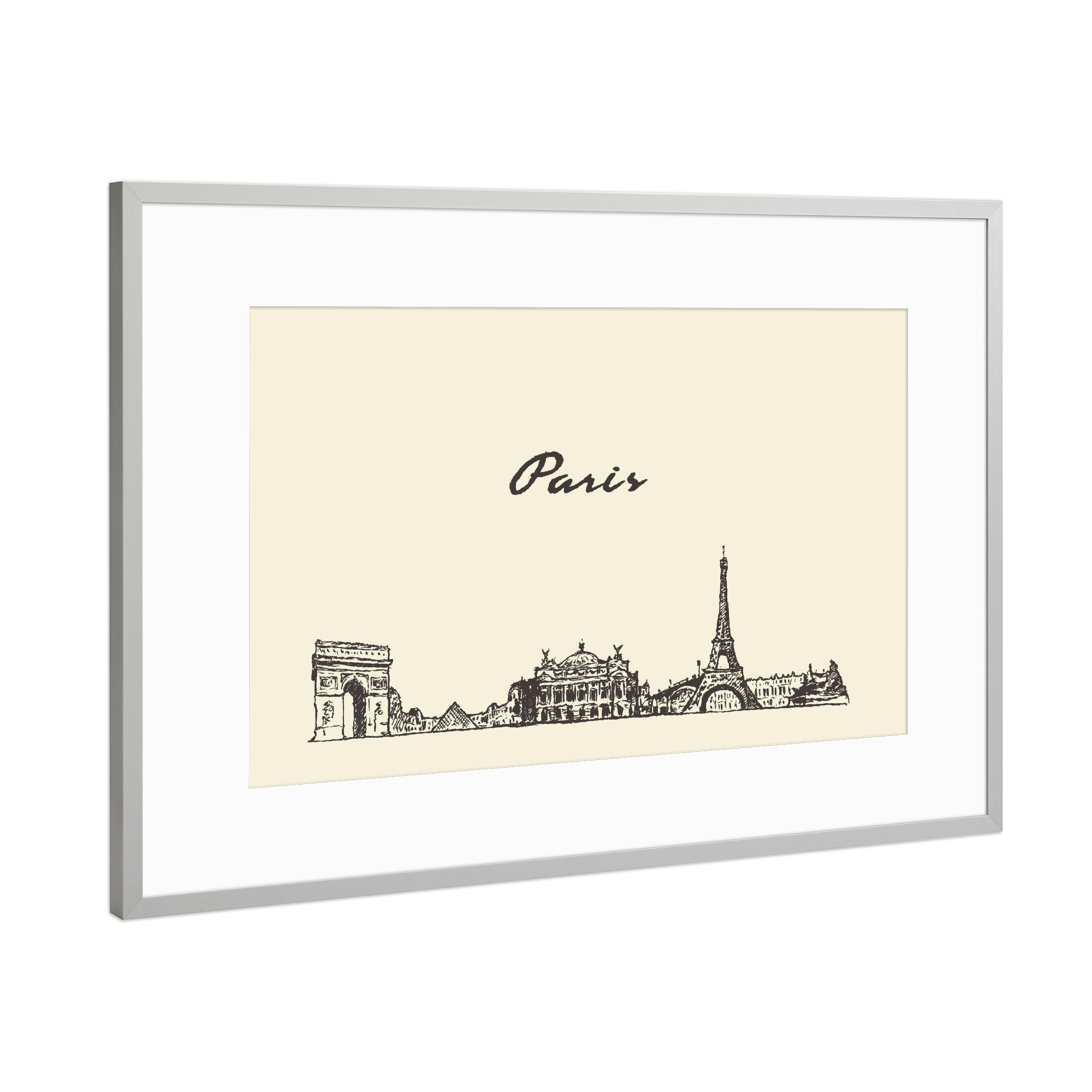 Poster mit Rahmen Silber "Paris 5" artboxONE - Städte,Reise,Architektur,Städte / Paris