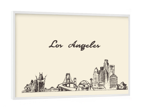Poster mit weißem Rahmen "Los Angeles" artboxONE - Städte,Reise,Architektur,Städte / Los Angeles