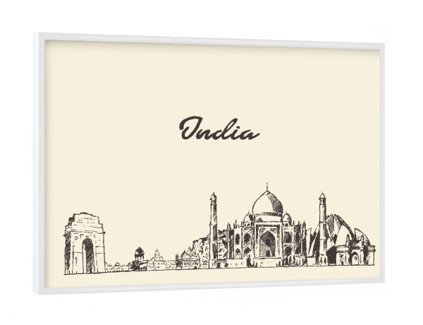 Poster mit weißem Rahmen "India 2" artboxONE - Reise,Architektur,Reise / Asien