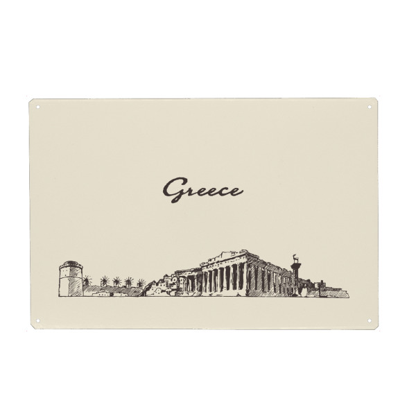 Metall Poster "Greece" artboxONE - Reise,Architektur