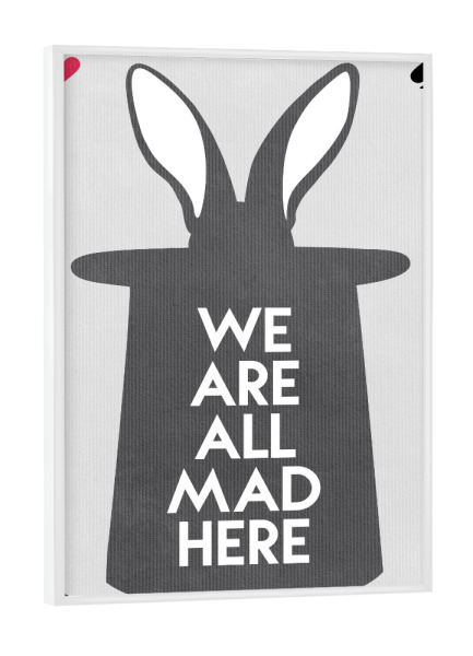 Poster mit weißem Rahmen "Alice In Wonderland 2" artboxONE - Typografie,Für Kinder,Comic,Fiktion