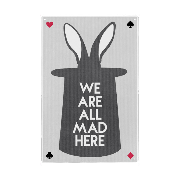 Metall Poster "Alice In Wonderland 2" artboxONE - Typografie,Für Kinder,Comic,Fiktion