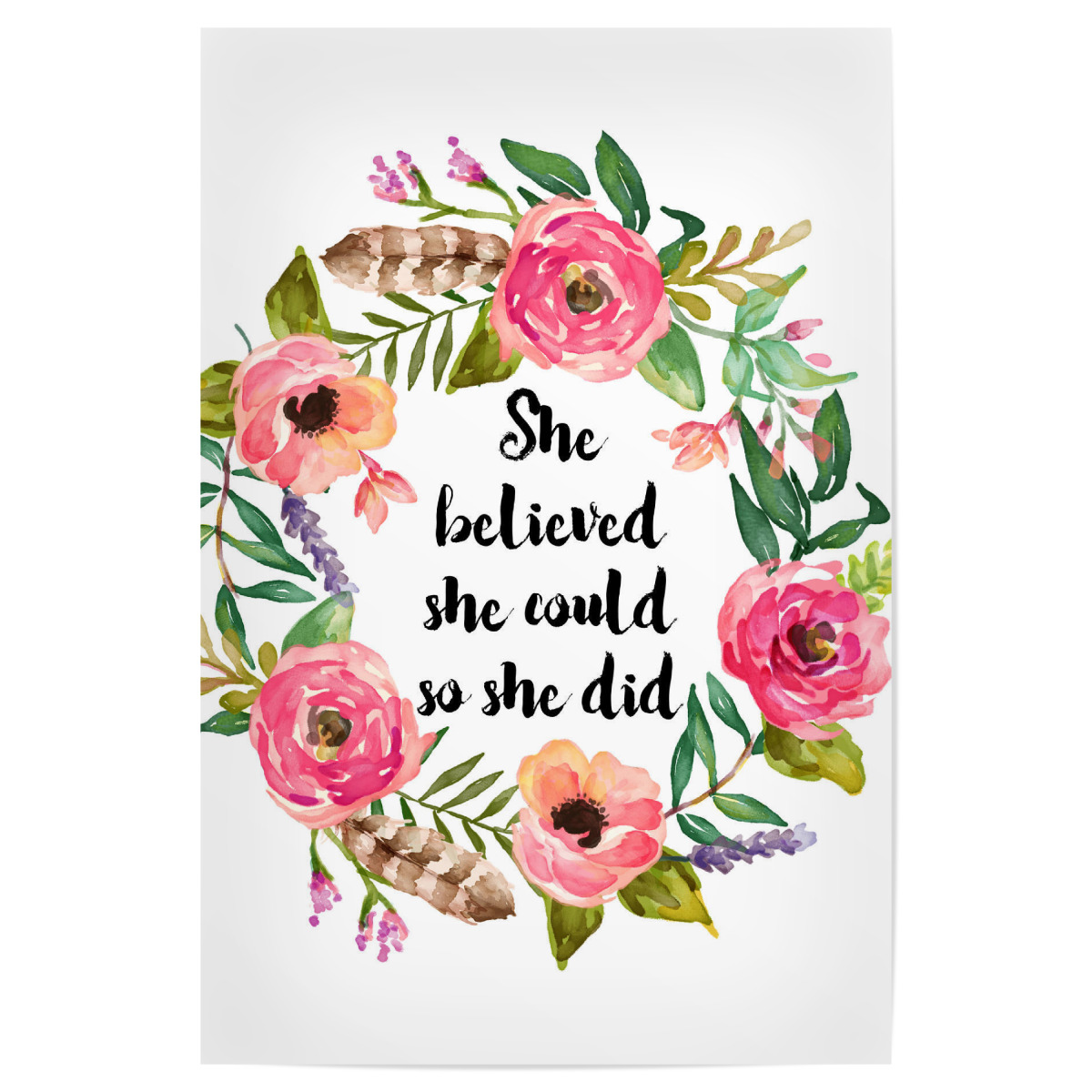 She Believed She Could Quote Purchase The She Believed She Could So She Did As A Poster At Artboxone