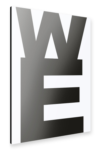 Alu-Dibond "WE" 30x20 cm artboxONE