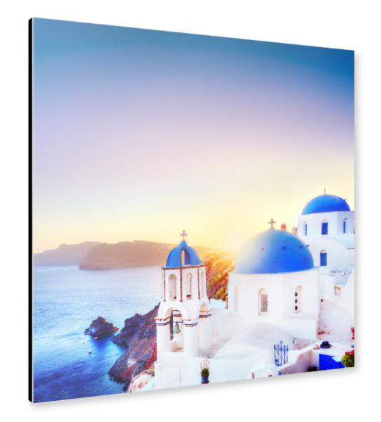 Alu-Dibond "Oia town on Santorini, Greece" 30x30 cm artboxONE