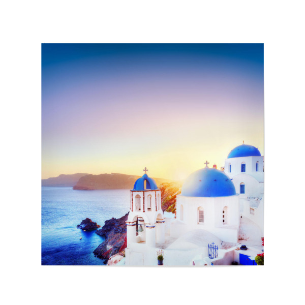 Poster 20x20 cm "Oia town on Santorini, Greece" artboxONE - Reise,Reise / Strand und Meer
