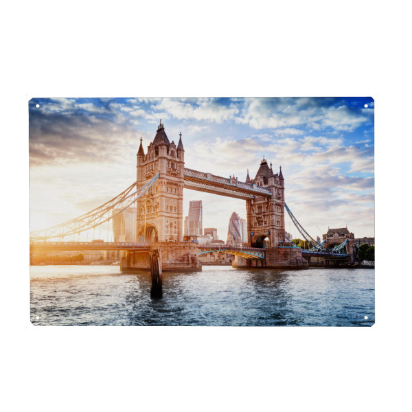 Holzbild "Tower Bridge in London, the UK at sunset. Drawbridge opening" artboxONE - Städte,Städte / London,Reise