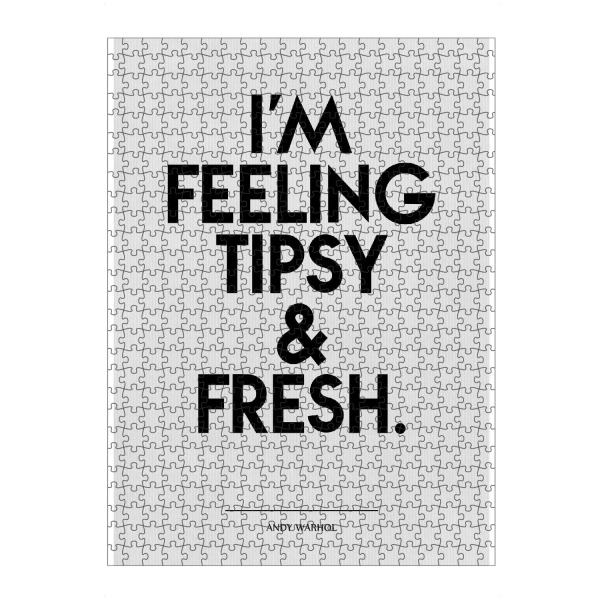 artboxONE Puzzle "Tipsy & Fresh 2" artboxONE - Typografie,Fashion - Andy,Warhol,Popart,Zitat,Spruch,Frisch - Bild Andy