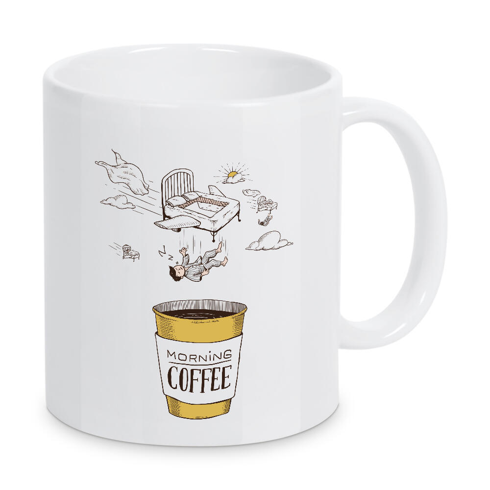 Tasse "In einen Morgenkaffee fallen" artboxONE - Essen & Trinken,Comic