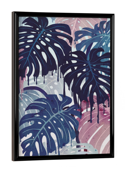 Poster mit schwarzem Rahmen "Monstera Melt" artboxONE - Natur,Floral