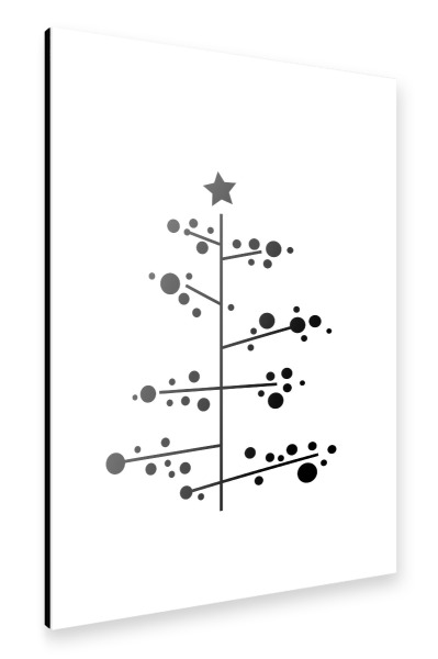Alu-Dibond "Weihnachtsbaum minimalistisch" 30x20 cm artboxONE